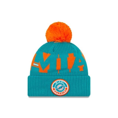 Miami Dolphins Gorra | New Era NFL Cold Weather Sport Knit Beanie Mexico - Azules